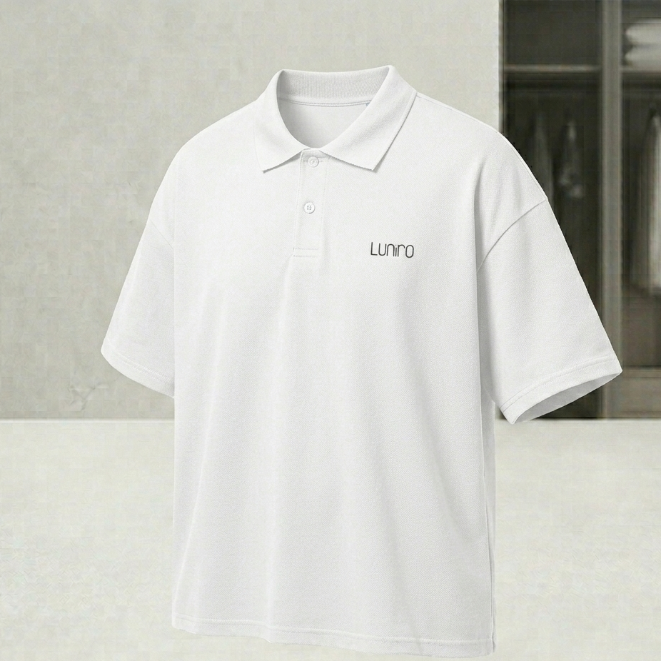 Oversized Black Polo Shirt